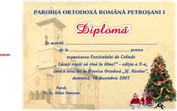 Diplome, exemplu 8 din portofoliul FOCUS